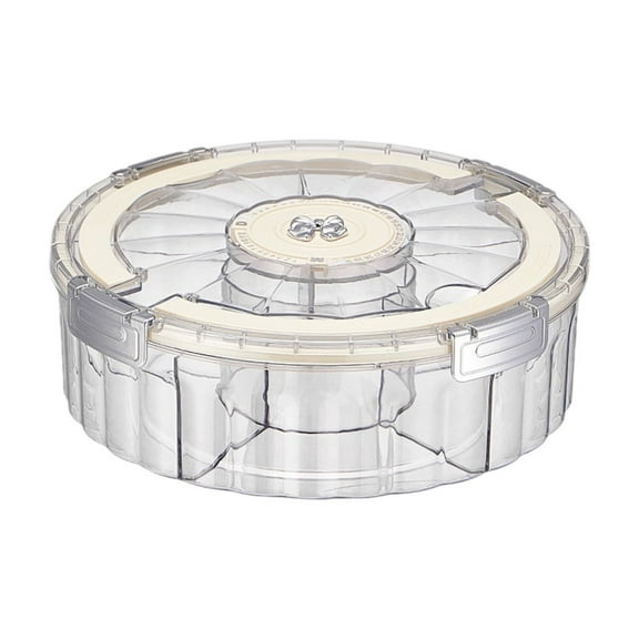 SouMaox Octagonal Candy Box, Deer Handle Accents, Clear Compartment Design, Organized Snack Storage for Living Room Coffee Tables