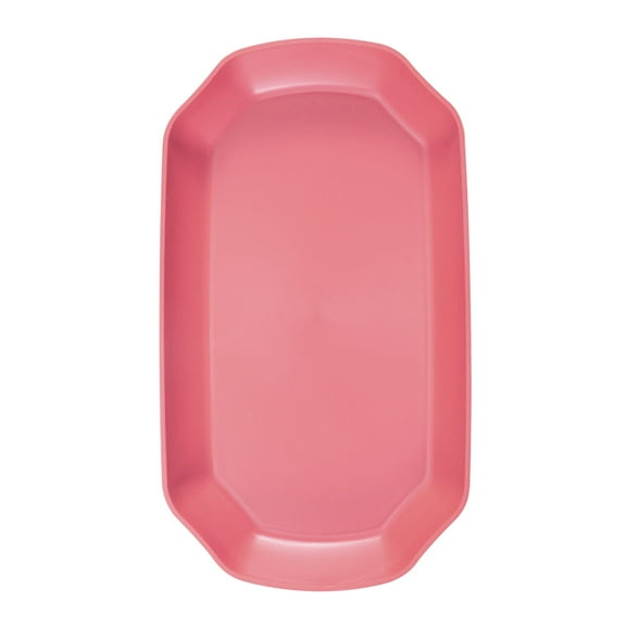 SouMaox Octagonal Non Slip Plastic Serving Tray Durable Commercial Grade Food Platter Fast Food Cafeteria Plate Modern Kitchen Accessory