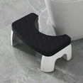 thumbnail image 1 of SouMaox Padded Footstool, Foldable Space Saving Step, Bathroom Accessory, Elevated Seating Position for Residential Restroom Environments, 1 of 9