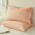 thumbnail image 1 of SouMaox Pillow Shams, Checkered Breathable Ginghams Case, Soft Bedding Covers, Cozy Sleep Surface for Farmhouse Bedroom Decor, 1 of 9
