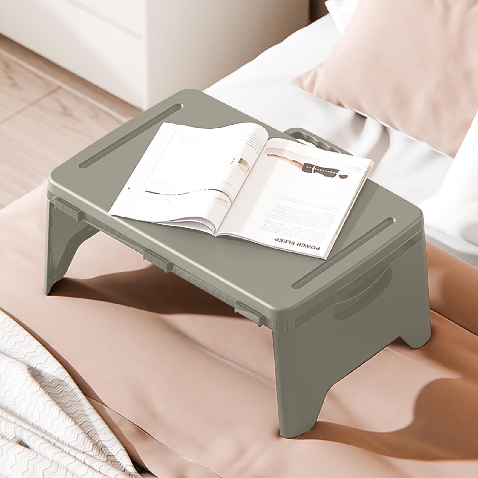 SouMaox Portable Folding Desk, Space Saving Design Versatile Laptop Stand Computer Surface Work Station for Dormitory Apartment Use
