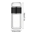 thumbnail image 1 of SouMaox Portable Glass Tea Infuser Tumbler, Double Wall Insulated Travel Mug, Leakproof Brewing Bottle, Separation Filter Drinking Vessel, 1 of 7