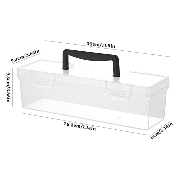 SouMaox Portable Hardware Tool Box Transparent Screw Organizer Case Snap Lid Craft Storage Bin Utility Container Accessory Holder