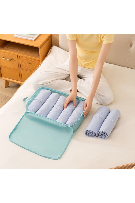 Portable Luggage Organizers, Space Saving Suitcase Cubes, Travel Packing Bags, Modular Clothing Storage for Vacation Trip Sorting