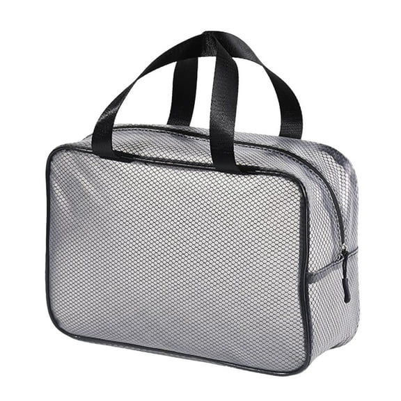 SouMaox Portable Mesh Storage Bag Water Stain Resistant Fabric Zippered Organizer Carrying Apparel Toiletries for Travel Gym