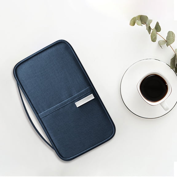 SouMaox Portable Passport Holder Double Open Organizer Travel Document Wallet Storage Bag for Trip Organization