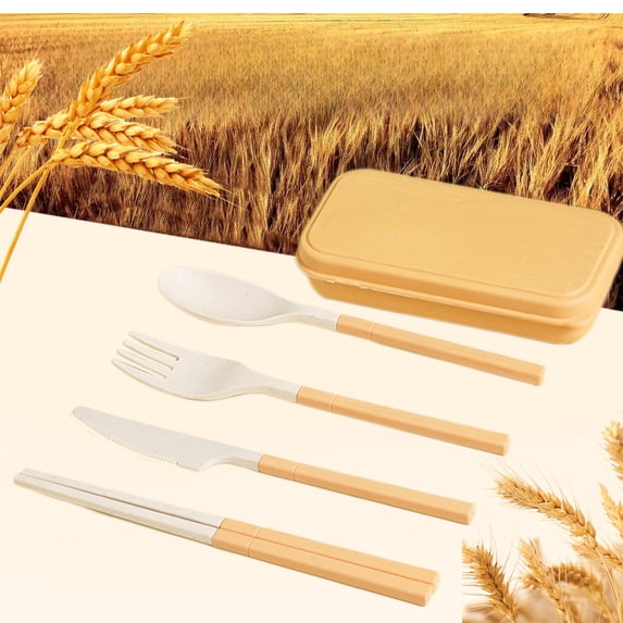 SouMaox Portable Travel Flatware, Foldable Reusable Utensils, Lightweight Picnic Cutlery, Outdoor Dining Set for Camping Workplace Office