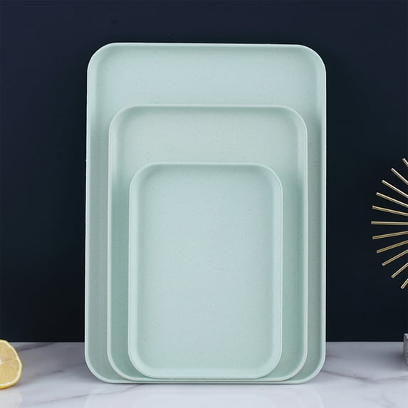 SouMaox Rectangular Trays, Sleek Serving Platters, Nested Totes, Organizing Snack Dishes for Dining Room Tables