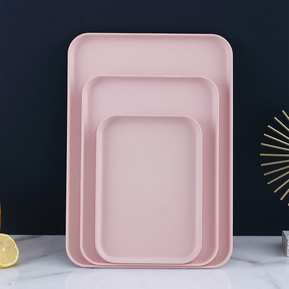SouMaox Rectangular Trays, Sleek Serving Platters, Nested Totes, Organizing Snack Dishes for Dining Room Tables