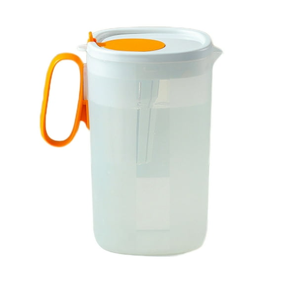 SouMaox Refrigerator Water Pitcher, Large Juice Container, Cold Drink Dispenser, Plastic Beverage Carafe, Iced Tea Jug Handle Lid