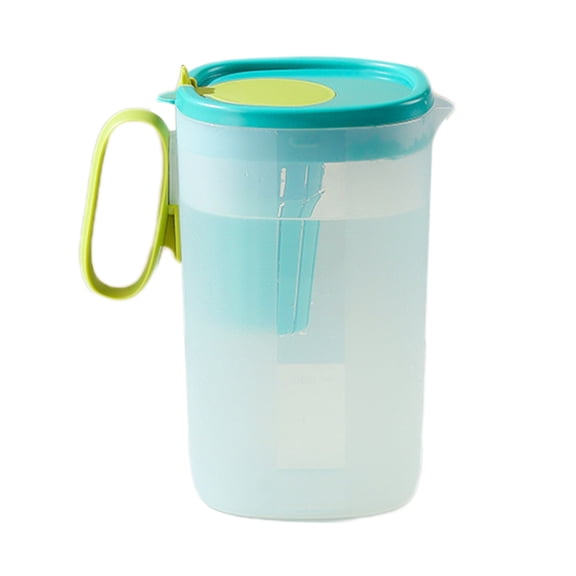SouMaox Refrigerator Water Pitcher, Large Juice Container, Cold Drink Dispenser, Plastic Beverage Carafe, Iced Tea Jug Handle Lid