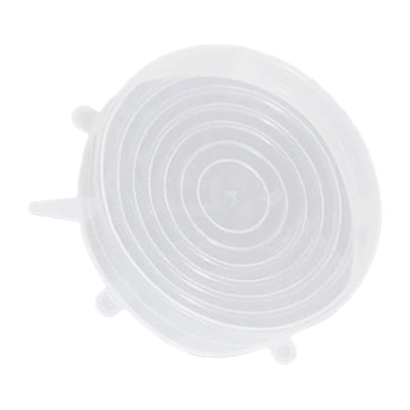 SouMaox Reusable Silicone Stretch Lids Flexible Kitchen Bowl Covers Vacuum Sealing Wrap Universal Suction Top Transparent Storage Cap Set