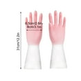thumbnail image 1 of SouMaox Reusable Waterproof Household Dishwashing Gloves Gradient Pattern Non Slip Grip Long Sleeve Laundry Kitchen Cleaning Supplies, 1 of 9