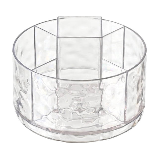 SouMaox Rotating Desktop Organizer, Water Ripple Design, Five Divided Compartments, Swivel Stationery Holder for Office Home Study Desk