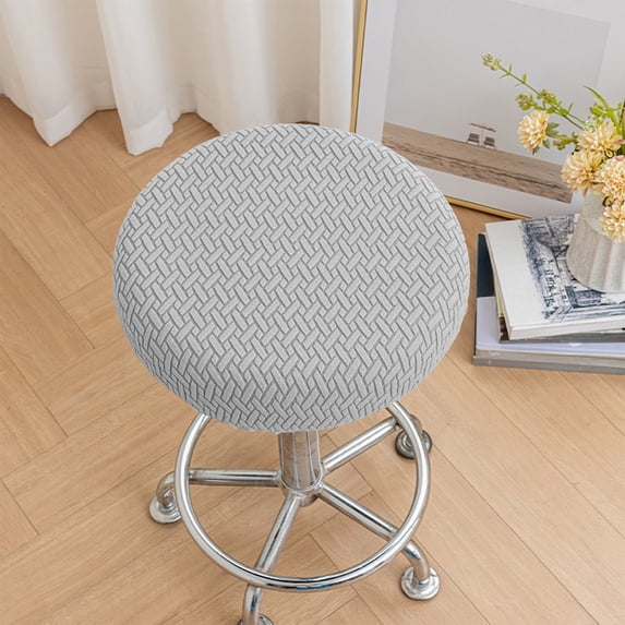 SouMaox Round Stool Covers, Elastic Stretch Fabric Seat Protector, Slipcover Furniture Decoration for Home Kitchen Bar Cafe Seating