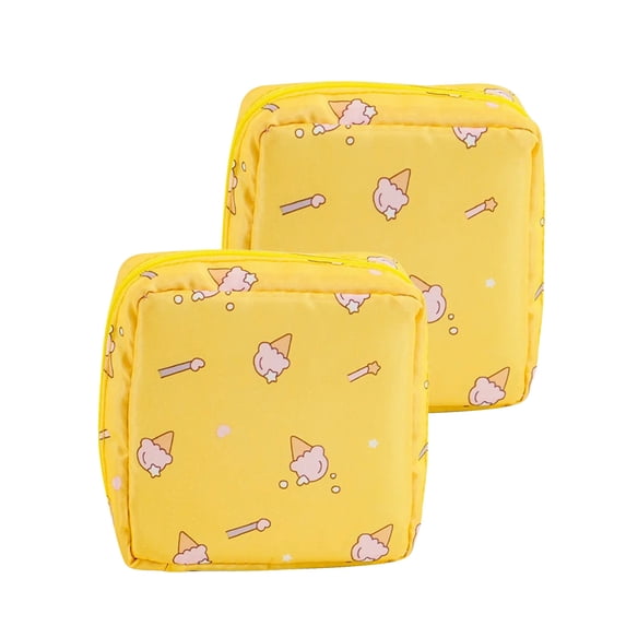SouMaox Sanitary Napkin Storage Bag Portable Menstrual Pad Pouch Discreet Period Organizer Travel Feminine Product Wallet Zippered Case