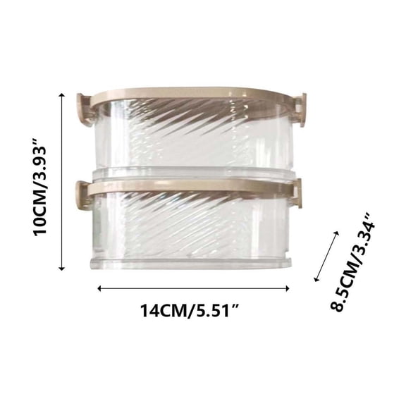 SouMaox Seasoning Storage Box Kitchen Spice Organizer Clear Stackable Flavor Condiment Container Airtight Household Pantry Sorting Bin