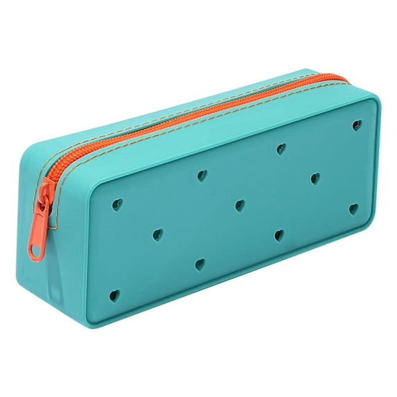 SouMaox Silica Pencil Pouch, Elastic Storage Sleeve, Smooth Zippered Organizer, Portable Stationery Management for Office Desktop Travel