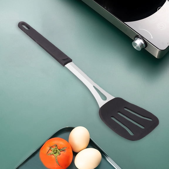SouMaox Silica Spatula Heat Resistant Wood Handle Turner Cooking Scraper Stir Fry Kitchenware for Outdoor Camping Family Dinner Parties