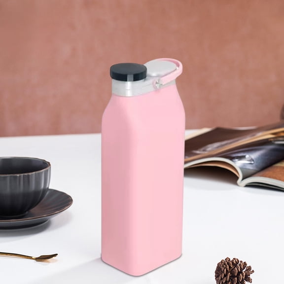 SouMaox Silicone Foldable Water Bottle, Portable Travel Flask, Leak-Resistant Sports Container, Outdoor Hydration Gear for Hiking Commuting