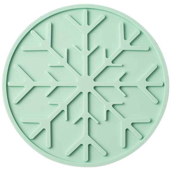 SouMaox Silicone Heat Resistant Pad Snowflake Texture Countertop Protector Kitchen Trivet Mat for Hot Pots Pans Bowls or Dinnerware