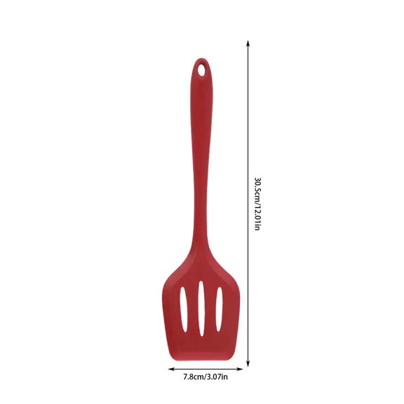 SouMaox Silicone Stir Fry Spatula Nonstick Kitchen Turner High Temperature Resistant Slotted Flipper Flexible Cooking Utensil Hanging Loop