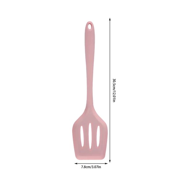 SouMaox Silicone Stir Fry Spatula Nonstick Kitchen Turner High Temperature Resistant Slotted Flipper Flexible Cooking Utensil Hanging Loop