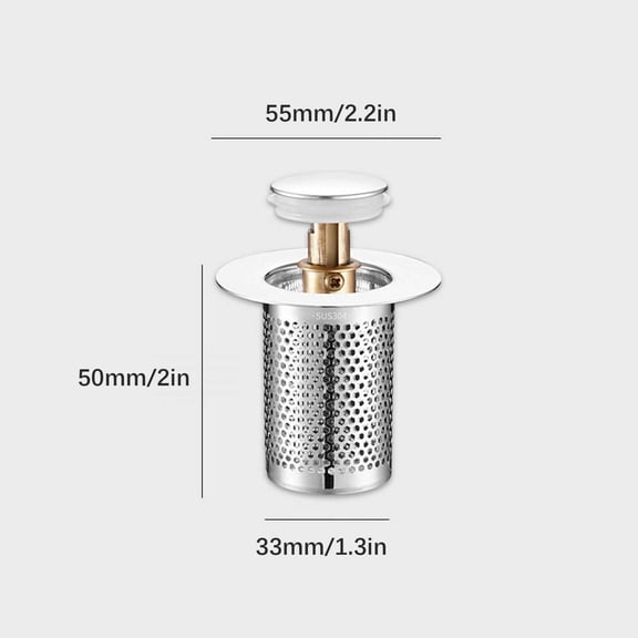 SouMaox Sink Stopper Catcher Filter Basket Drainage Plug Basin Sink for Bathroom Washbasin Shower Tub