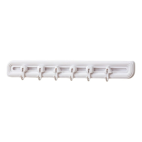 SouMaox Sliding Adhesive Hooks, Adjustable Spacing Design, No Drill Installation, Versatile Organization Rail for Kitchen Closet Pantry