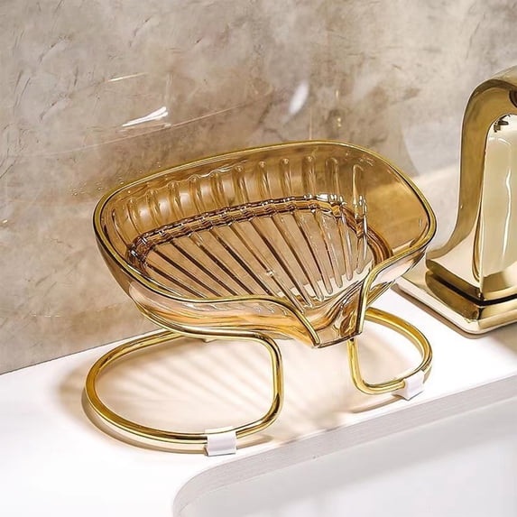 SouMaox Soap Holder, Angled Drainage Soap Tray, Countertop Drying Rack for Bathroom Kitchen Sink