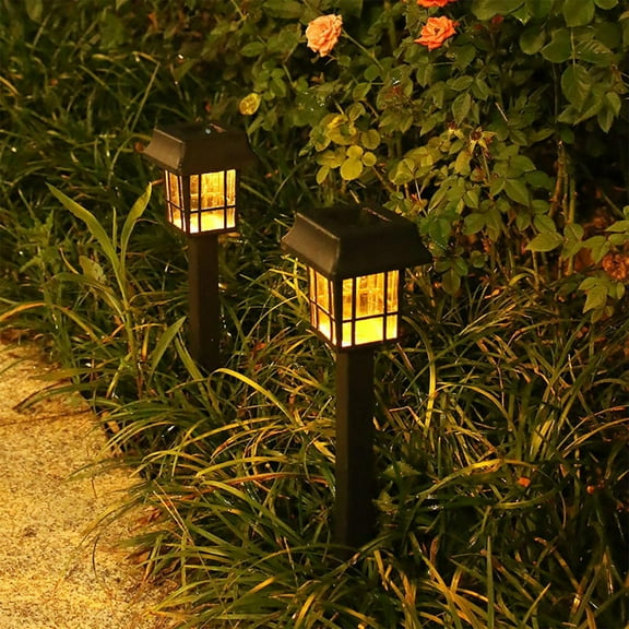 SouMaox Solar Courtyard Lantern, Automatic Lighting Garden Stake Outdoor Decorative Lamp for Patio Pathway Walkway Landscape Ornament