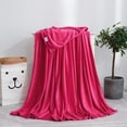 thumbnail image 1 of SouMaox Solid Color Fleece Blanket Lightweight Soft Throw Warm Bedding Layer for Living Room Couch Sofa Decorative Nap Cover for Camping, 1 of 8