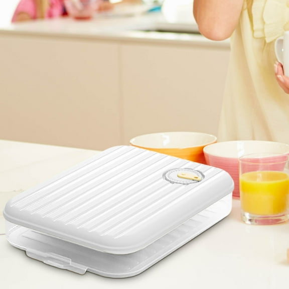 SouMaox Stackable Dumpling Organizer Clear Refrigerator Tray Pasta Storage Bin Kitchen Pantry for Cold Shelf Management