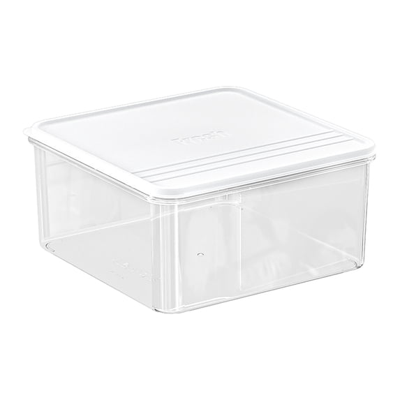 SouMaox Stackable Refrigerator Organizer Bin Clear Kitchen Storage Container Lid Sealed Pantry Box Snacks Vegetable Tray Cabinet Drawer
