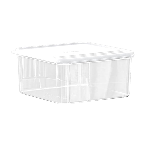 SouMaox Stackable Refrigerator Organizer Bin Clear Kitchen Storage Container Lid Sealed Pantry Box Snacks Vegetable Tray Cabinet Drawer