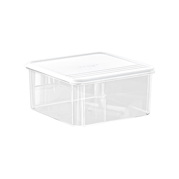 SouMaox Stackable Refrigerator Organizer Bin Clear Kitchen Storage Container Lid Sealed Pantry Box Snacks Vegetable Tray Cabinet Drawer