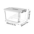 thumbnail image 1 of SouMaox Stackable Storage Bin Clear Organizer Box Lid Plastic Container Garage Office Closet Sundries Clothes Utility Crate Household, 1 of 9