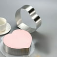 thumbnail image 1 of SouMaox Stainless Steel Cake Mould Heart Shaped Baking Ring Dessert Tiramisu Maker for Kitchen Home Party Celebration Use, 1 of 7