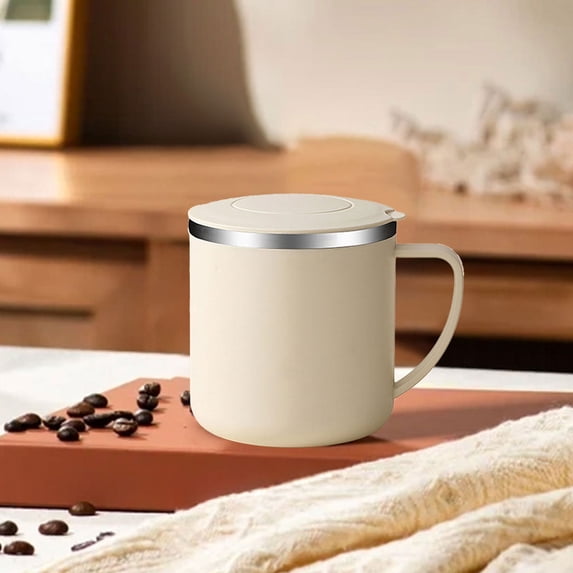 SouMaox Stainless Steel Coffee Mug Insulated Double Wall Tea Cup Portable Beverage Container for Office Desktop Home Use Travel Commuting