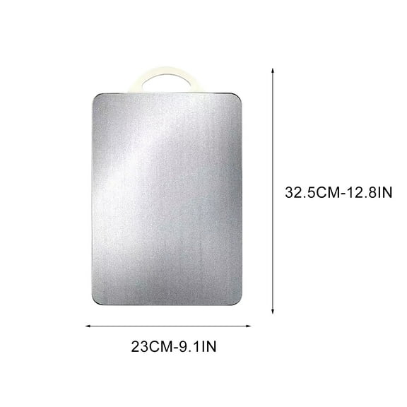 SouMaox Stainless Steel Cutting Board Heavy Duty Reusable Chopping Surface Kitchen Gadget Metal Prep Station Dishwasher Friendly Board