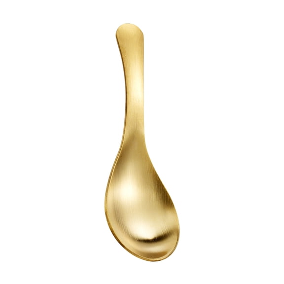 SouMaox Stainless Steel Dessert Spoon Short Handle Ice Cream Scoops Coffee Stirrer Small Appetizer Utensil Modern Tableware Home Kitchen