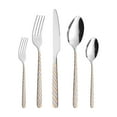 thumbnail image 1 of SouMaox Stainless Steel Flatware Set Twisted Rope Handle Embossed Floral Dinnerware Elegant Western Steak Kit Fork Spoon Kitchen Utensils, 1 of 7