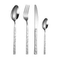 thumbnail image 1 of SouMaox Stainless Steel Flatware Set Wood Grain Handle Western Cutlery Silverware Spoon Fork Kit Professional Kitchen Dining Tableware, 1 of 8
