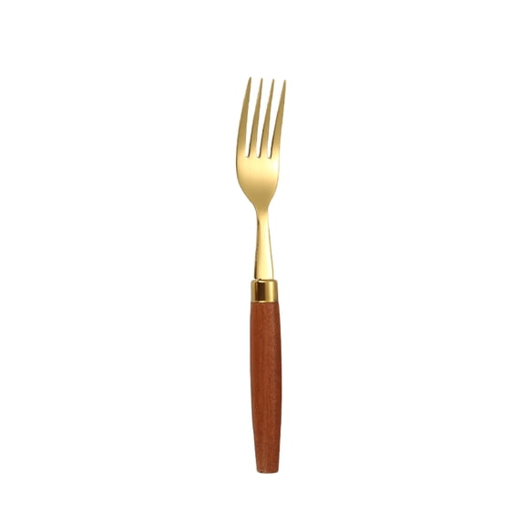 SouMaox Stainless Steel Flatware Set Wooden Handle Spoon Fork Kitchen Utensils Dishwasher Reliable Silverware Modern Dining Tableware
