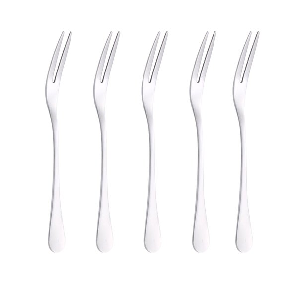 SouMaox Stainless Steel Fruit Fork Set Dessert Cake Appetizer Picks Polished Kitchen Utensils Ergonomic Small Tasting Forks Silverware