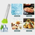 thumbnail image 1 of SouMaox Stainless Steel Kitchen Tongs, Non-Slip Silicone Grip Mini Serving Clips, Manual Grabber for Appetizer Charcuterie Platter, 1 of 9