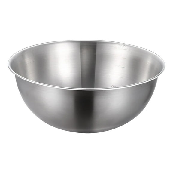 SouMaox Stainless Steel Mixing Bowl Kitchen Metal Prep Basin Reusable Salad Server Durable Food Storage Container Green Lid Home Essential