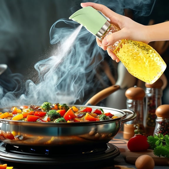 SouMaox Stainless Steel Oil Sprayer, Fine Dispenser, Vinegar Atomizer, Uniform Seasoning Application for Kitchen Grilling Roasting