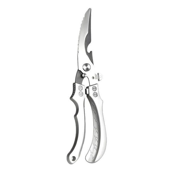 SouMaox Stainless Steel Poultry Scissors, Heavy Duty Kitchen Shears, Cooking Tool for Meat Vegetable Food Preparation