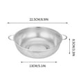 thumbnail image 1 of SouMaox Stainless Steel Rice Washer Strainer Bowl Colander Vegetable Drainer Kitchen Storage Basin Sieve Mesh Basket Home Cooking Essential, 1 of 8